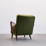 Vintage Lounger Chair in Grass Green, 1950s