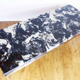 Coffee table in resin and chrome metal