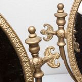 Pair of brass table mirror  28x39cm