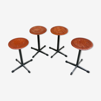 Lot de 4 tabourets vintage Eromes