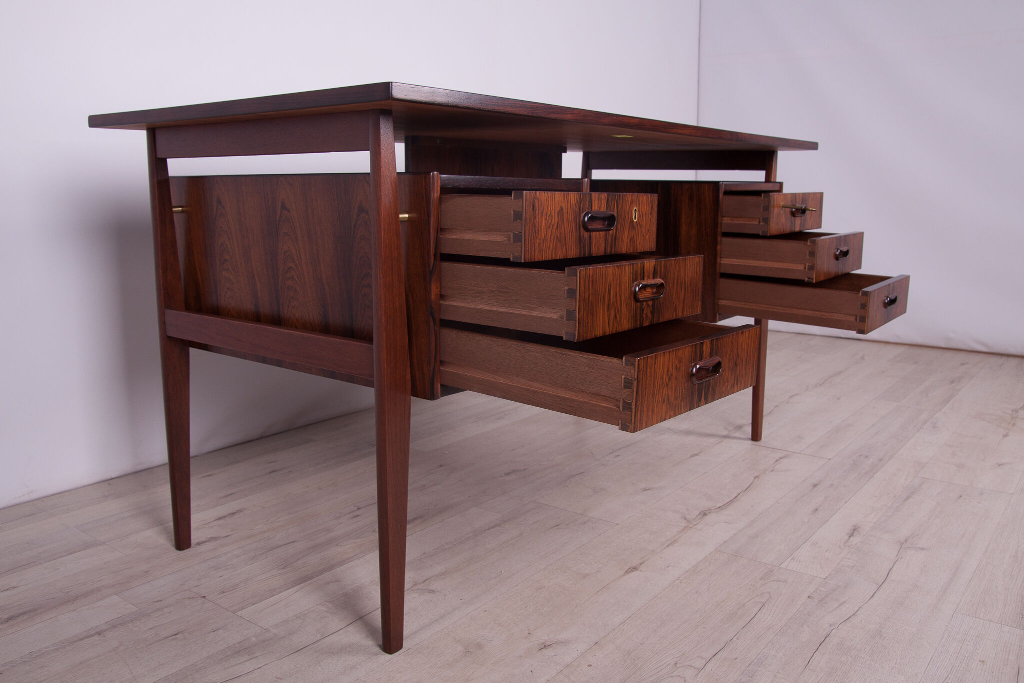 Rosewood Desk by Gunnar Nielsen Tibergaard for Tibergaard, 1960s