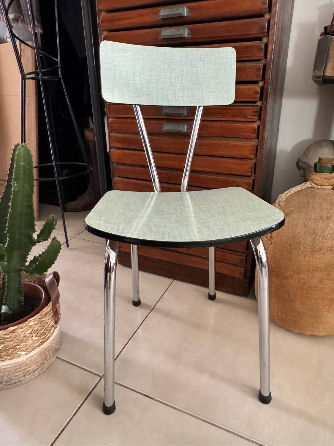 Vintage green Formica chair