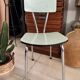 Chaise Formica verte vintage