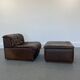 Fauteuil et ottoman DS-11 de De Sede, années 1970