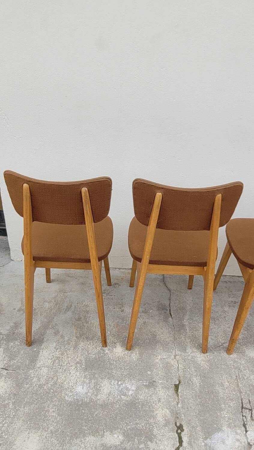 Series of 4 vintage chairs - 1950s