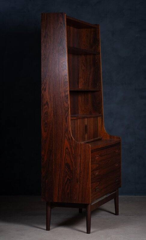 Rosewood Bookcase attributed to Johannes Sorth for Nexø Møbelfabrik, 1960s