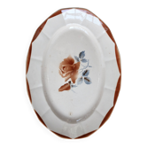 Plat de service ovale ancien en faïence Digoin Sarreguemines 9181 – Décor f