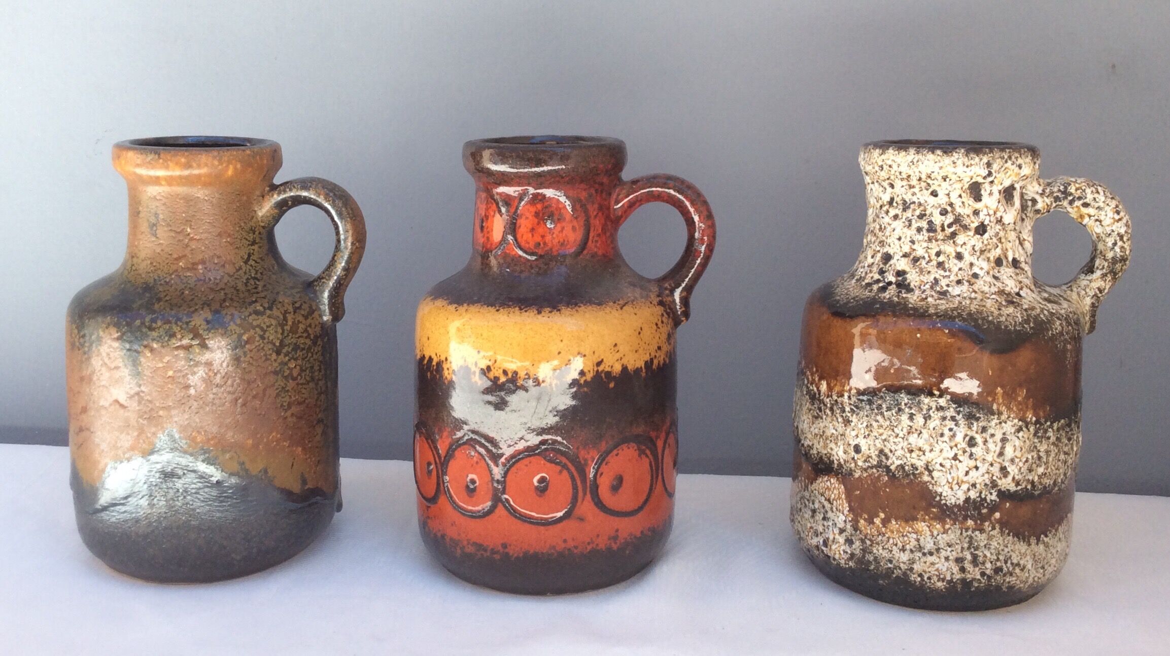 Set west Germany ceramic vases, 1960s