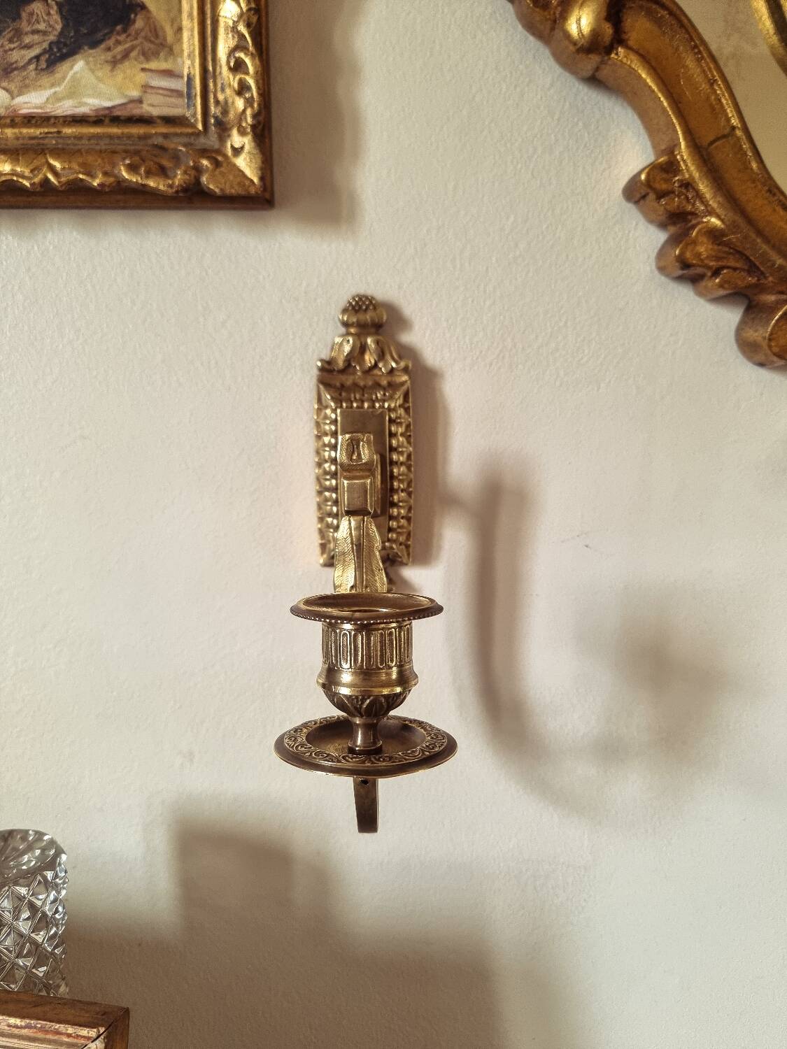 Pair of wall candle holders