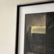 Large framed lithograph under glass by Pierre Soulages, Gandur Foundation.