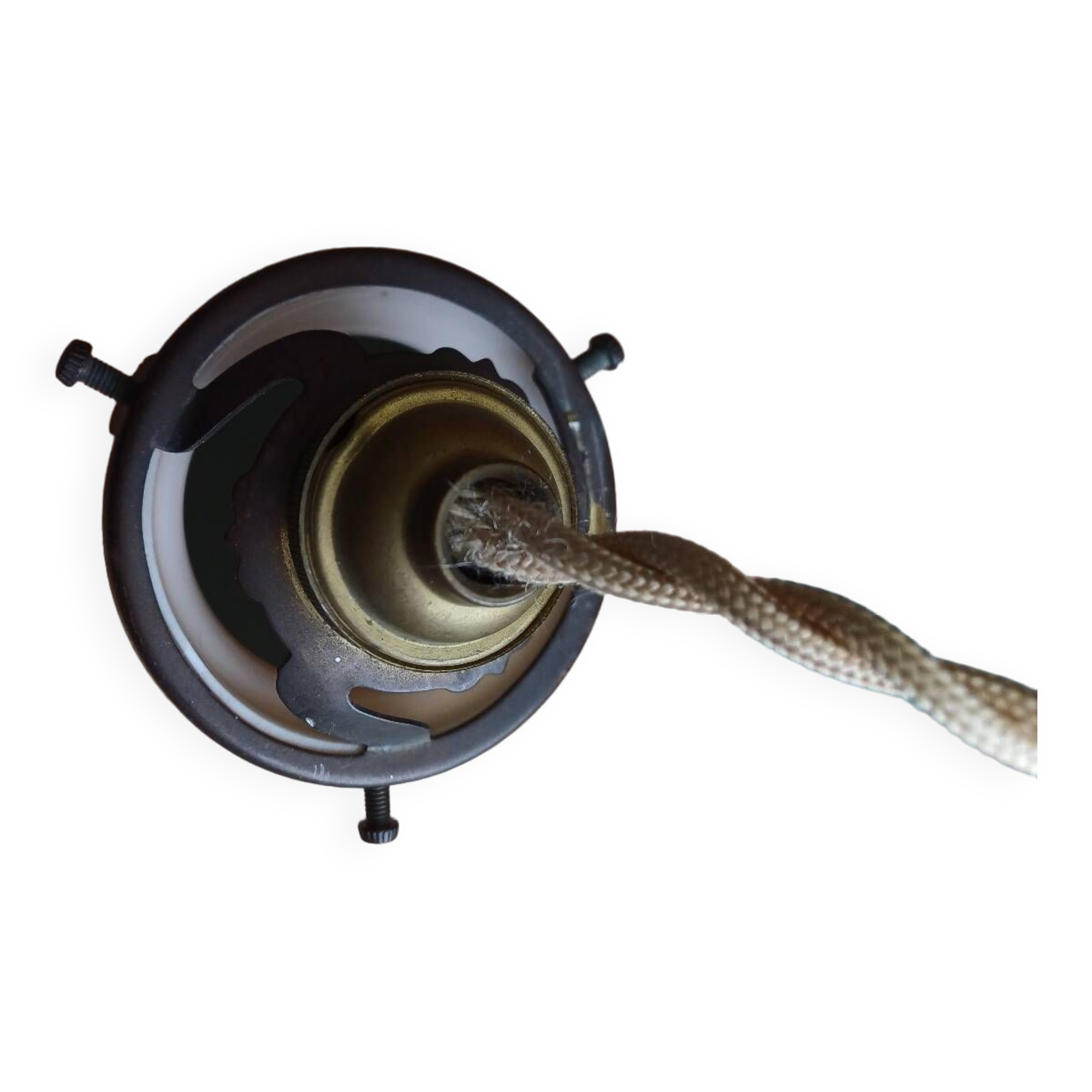 Suspension in pink opaline painted art deco