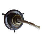 Suspension in pink opaline painted art deco