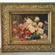 Bouquet of roses, oil on framed panel