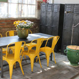 Industrial metal table of the 50s