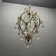 Vintage Crystal Beaded Pendant Light with Murano Glass Drops, Italy