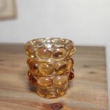 Set of 3 glass candle holders / tealight holders