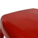Vintage Space age plastic stool table mid century red plant stand