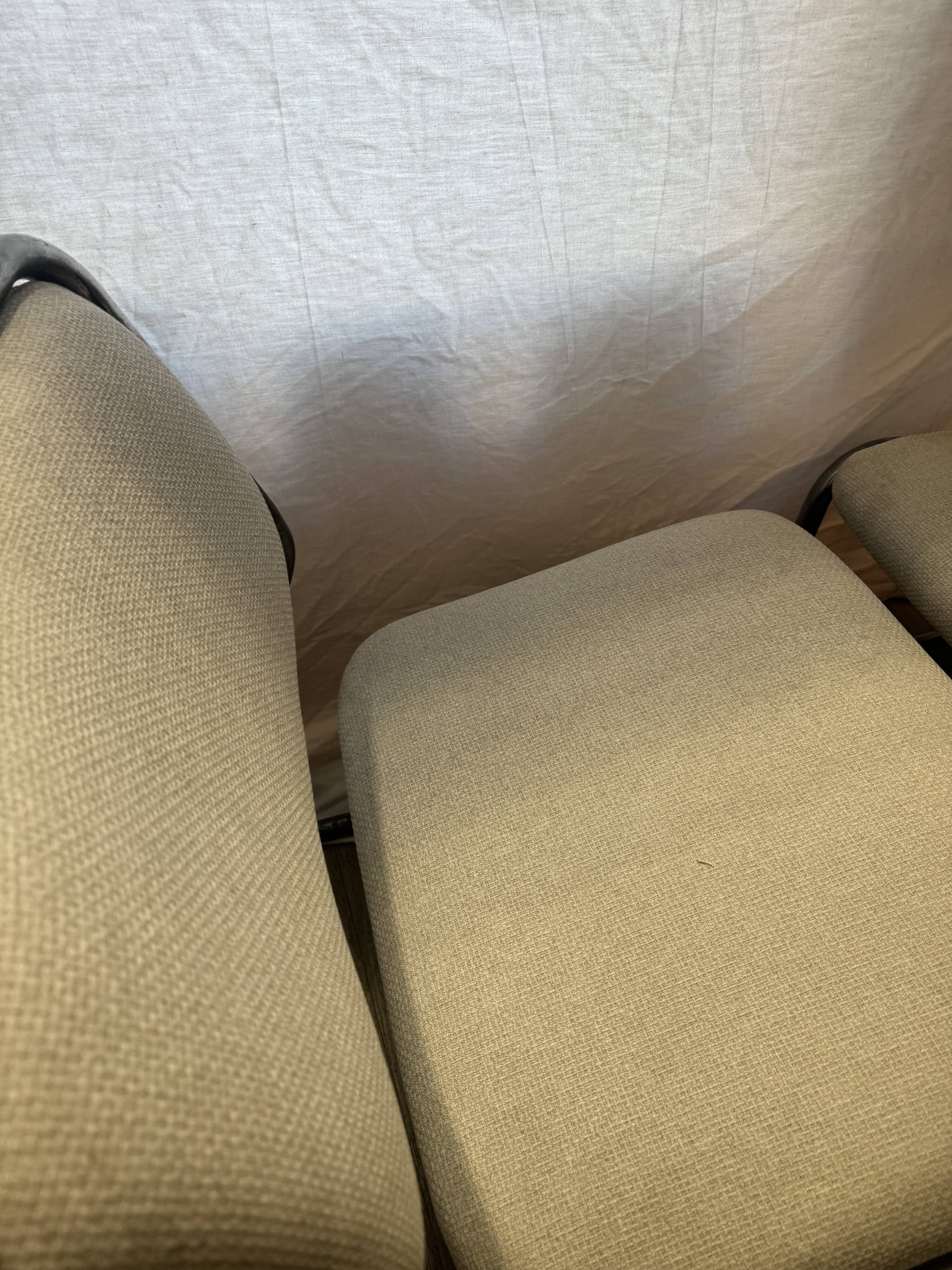 Pair of 70s tubular armchairs