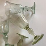 Set of 6 glasses of Biot signed 16cm 1960