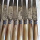 Box 12 dessert knives chatellerault horn handle