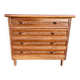 Commode bois et rotin poignées tressées