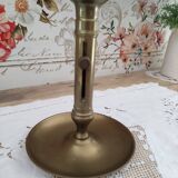 Pusher candle holder on solid brass frame