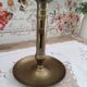 Pusher candle holder on solid brass frame