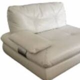 Modular sofa in white leather,