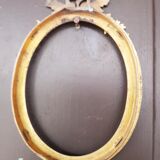Old bronze oval format frame