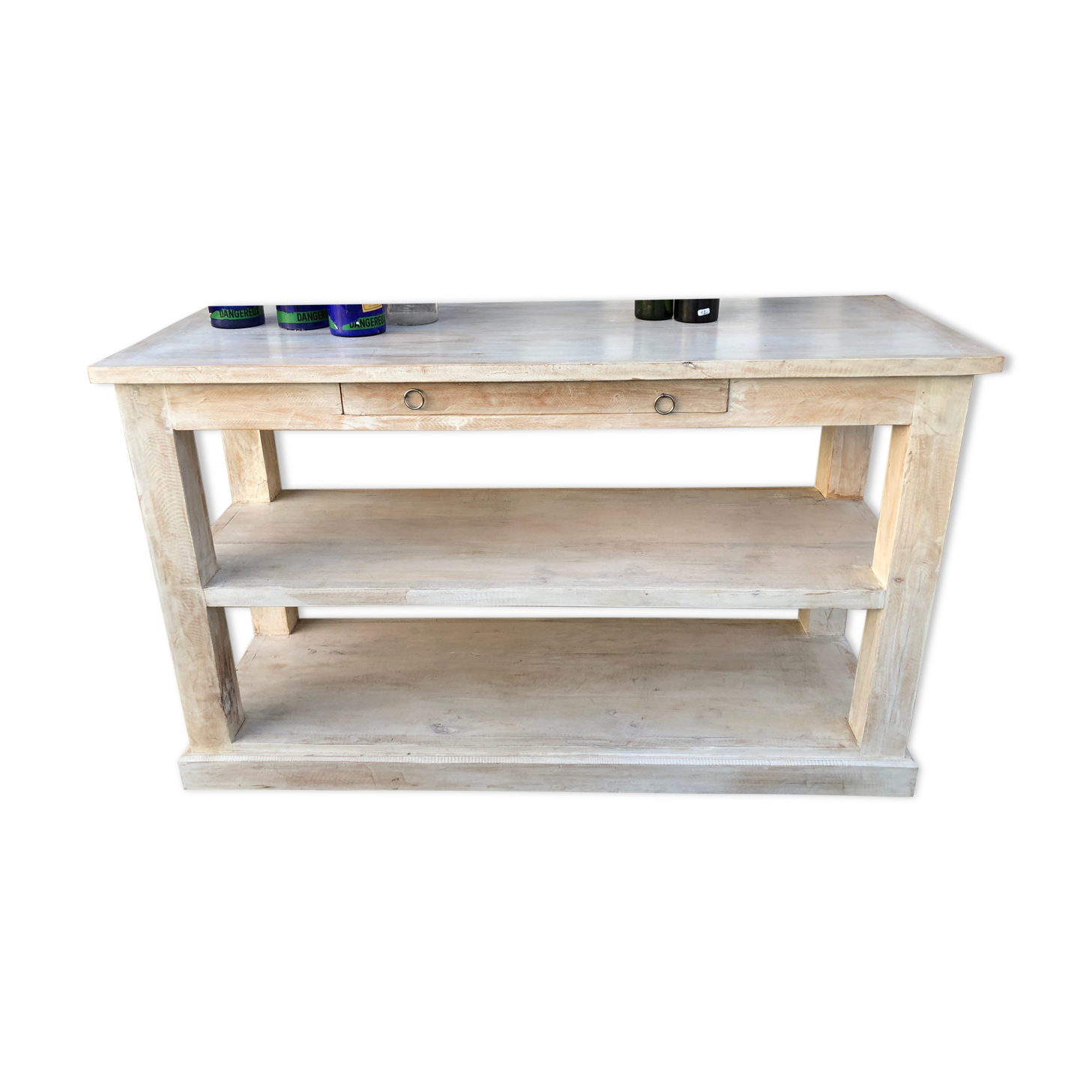 Table de drapier console etagère