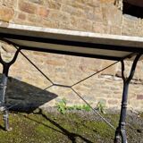 Antique bistro table with marble top