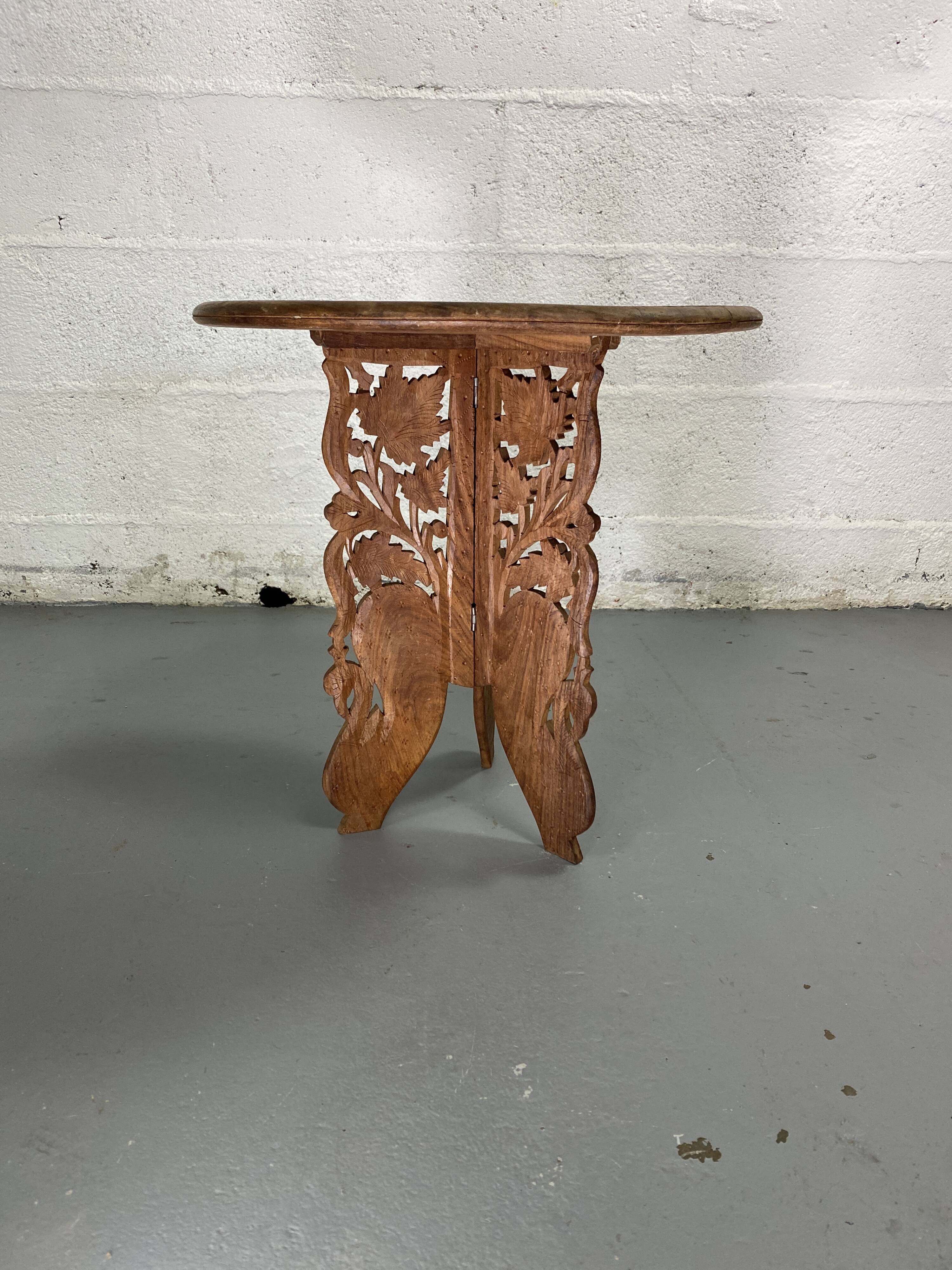 Anglo-Indian carved side table