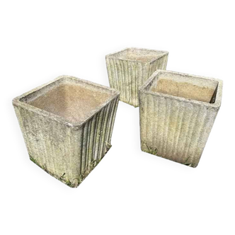 Lot de 3 jardinières carrés 38x41cm