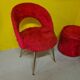Set of french chairs and a storage bin, 1960s
