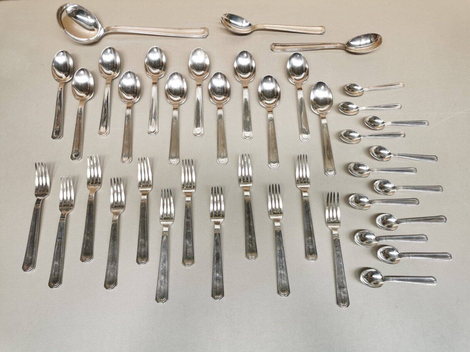 Housewife of 36 cutlery of Table DIXI silver metal + Ladle and 2 Service Cutlery