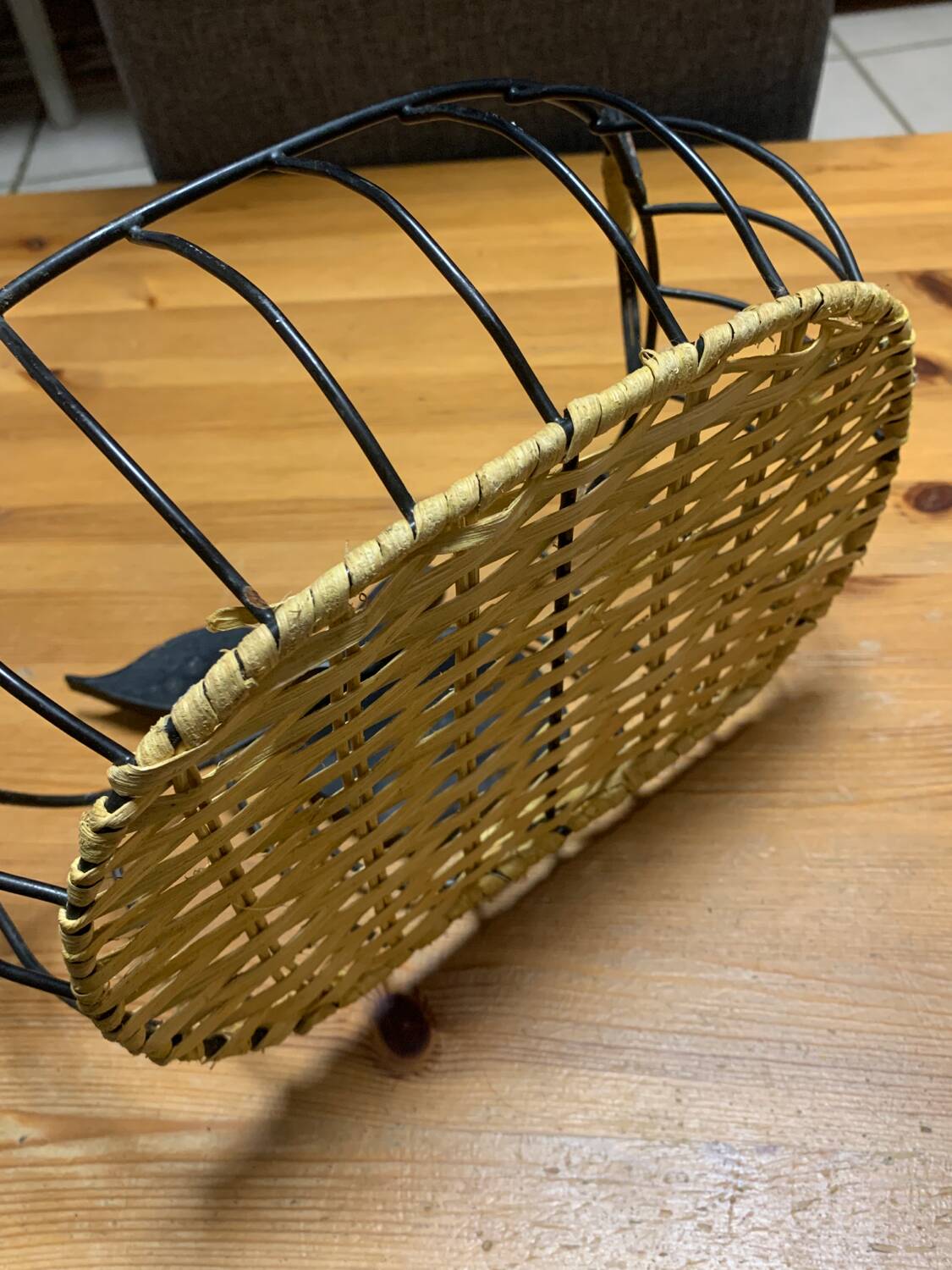 Panier fer osier déco pomme 🍎