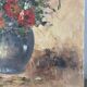 Vase de fleurs, huile sur toile signé Agnès Galland