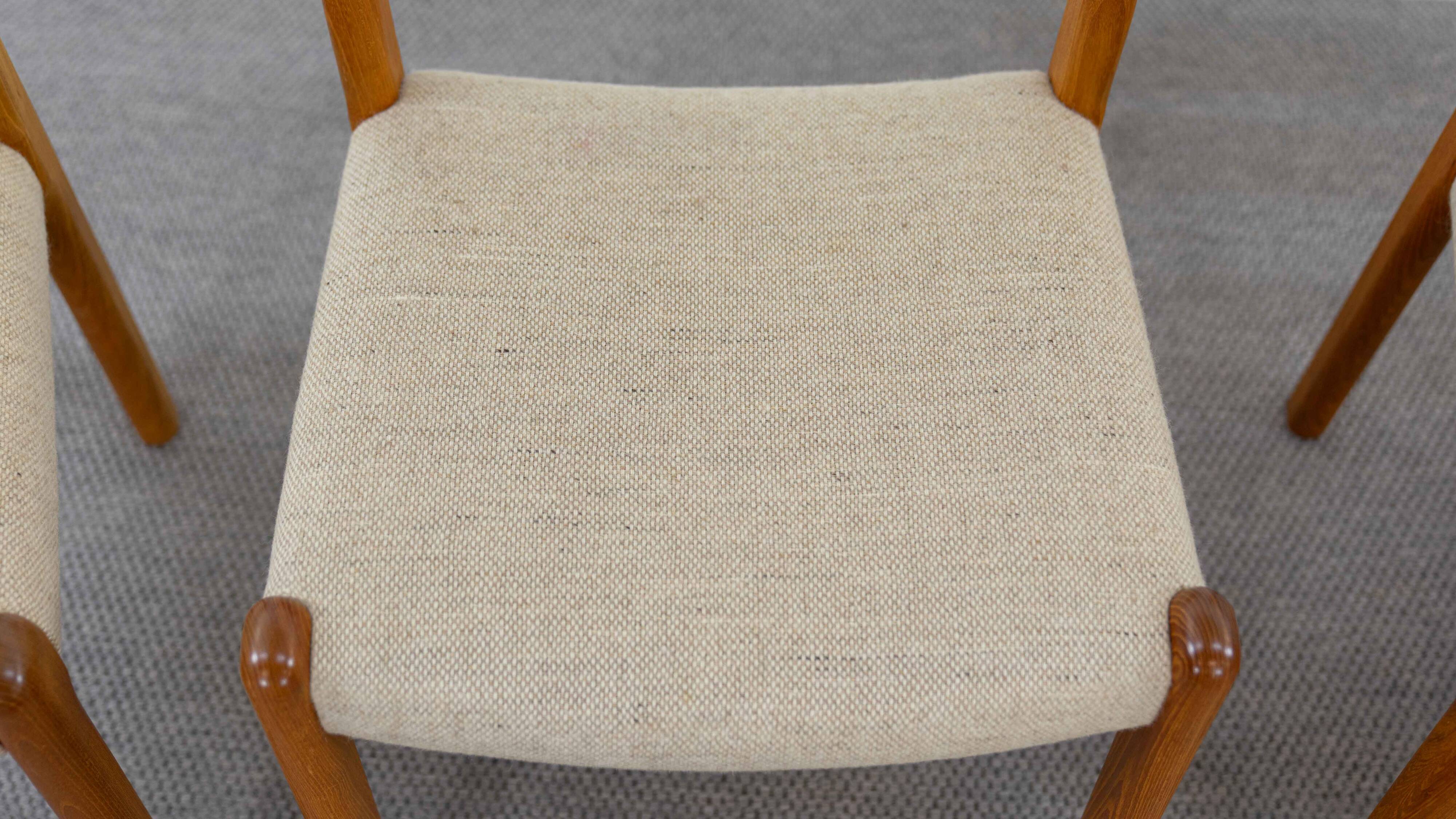 Chaises de Salle à Manger Mid-Century en Teck par EMC, Danemark, années 60, Set de 4