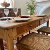 Farmhouse table with drawers