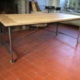 Wood and iron dining table