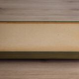 Wooden serving tray with fruit decor in green color