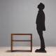 Vintage shelf in mahogany veneer, Italy, 1940s-1950s.