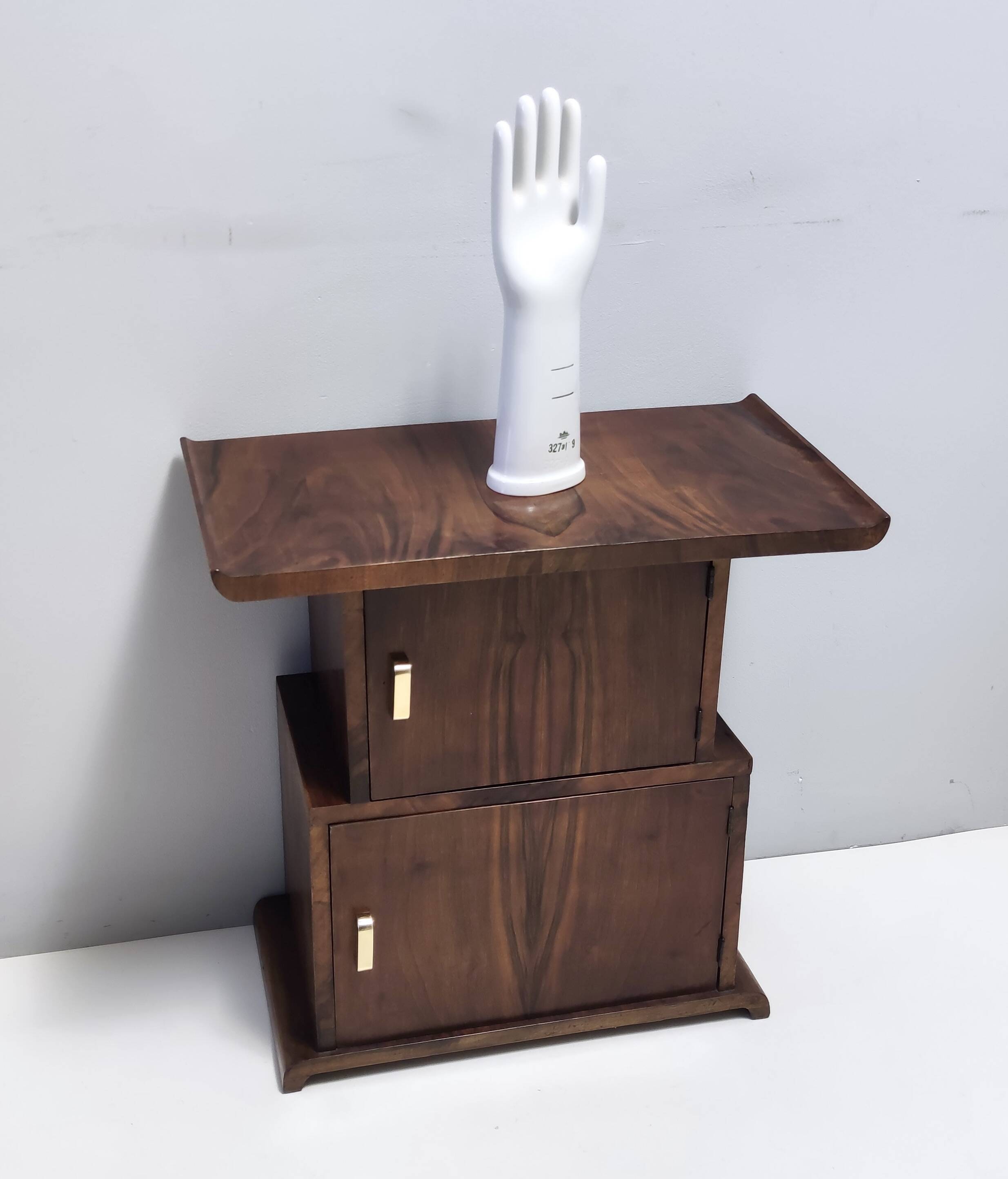 Black Walnut Divider Cabinet in the style of Emilio Lancia, Italy