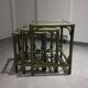 Vintage nesting table, green in colour.