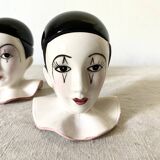 Pierrot salt and pepper egg cups