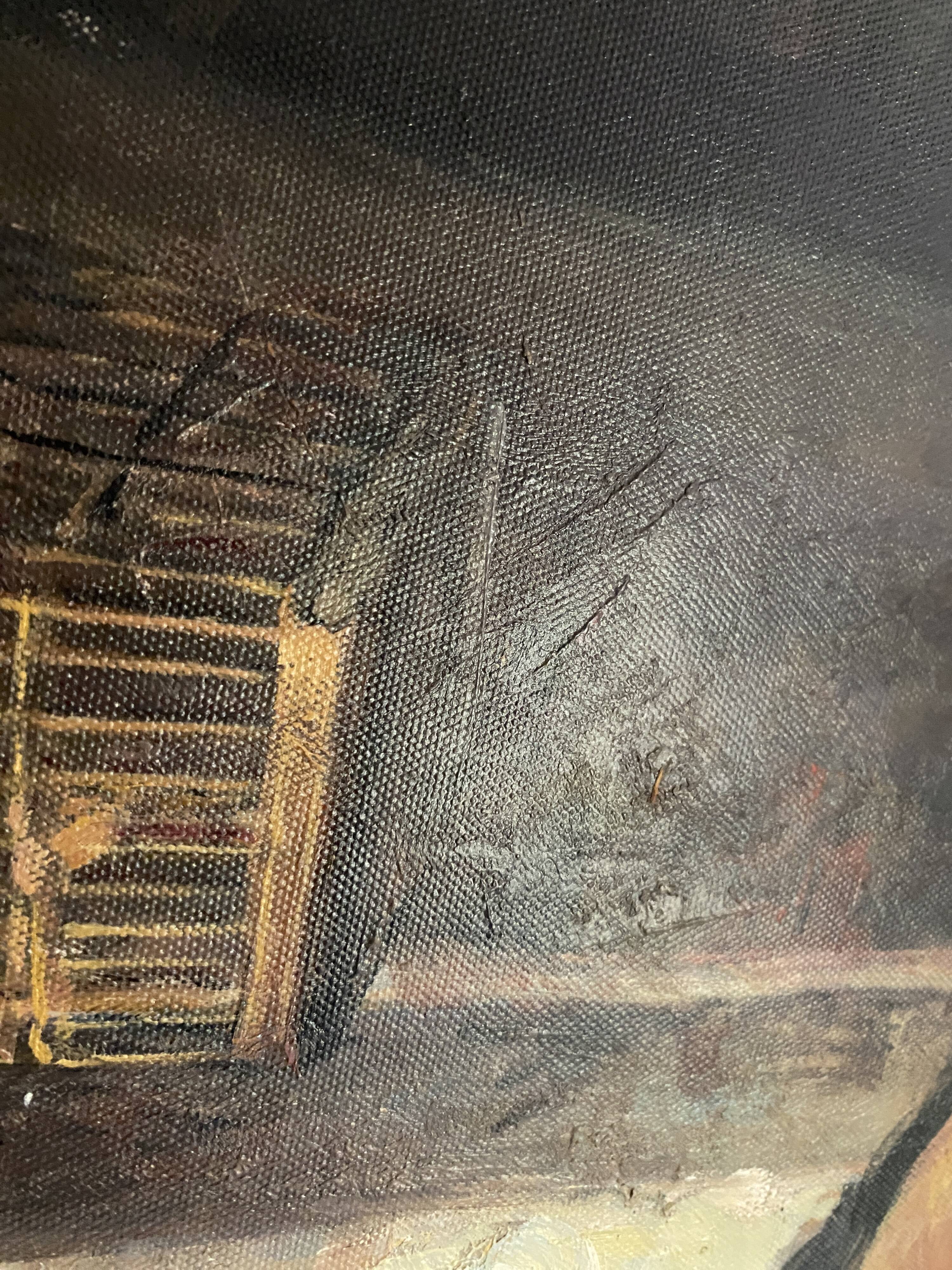 Oil on canvas under glass