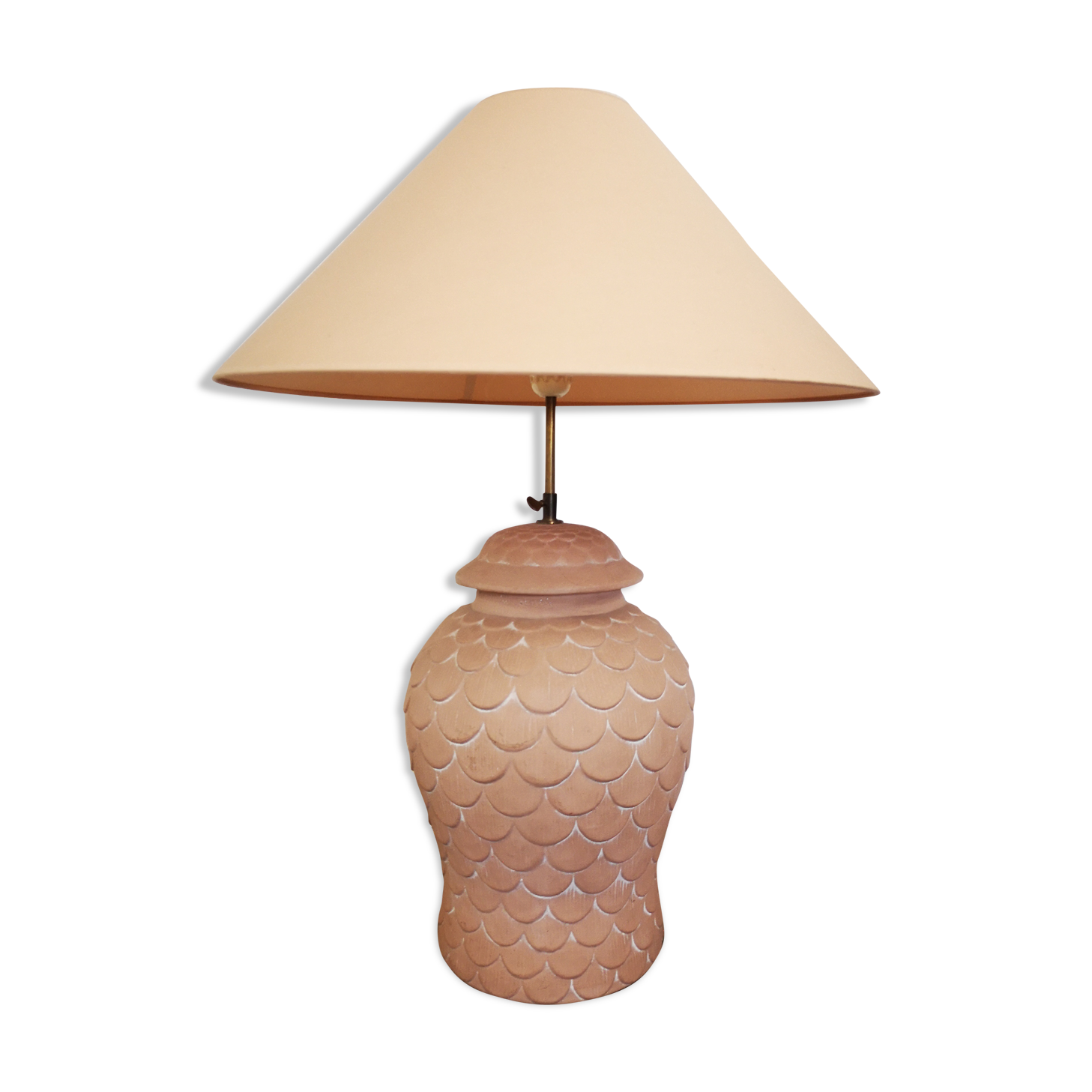 Terracotta lamp "CHAUMETTE Paris"
