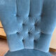Vintage blue velvet armchair, 1950s-60s
