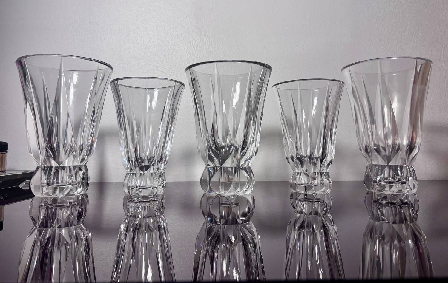 Collection of 5 Saint Louis Vases