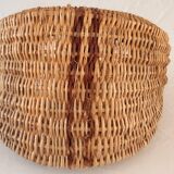 Old banana basket with wicker two colors